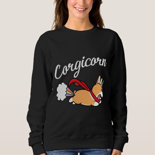 Sweatshirt Corgicorn Corgi Unicorn (Devant)