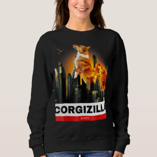Sweatshirt Corgizilla Corgi Pour Chien À Halloween