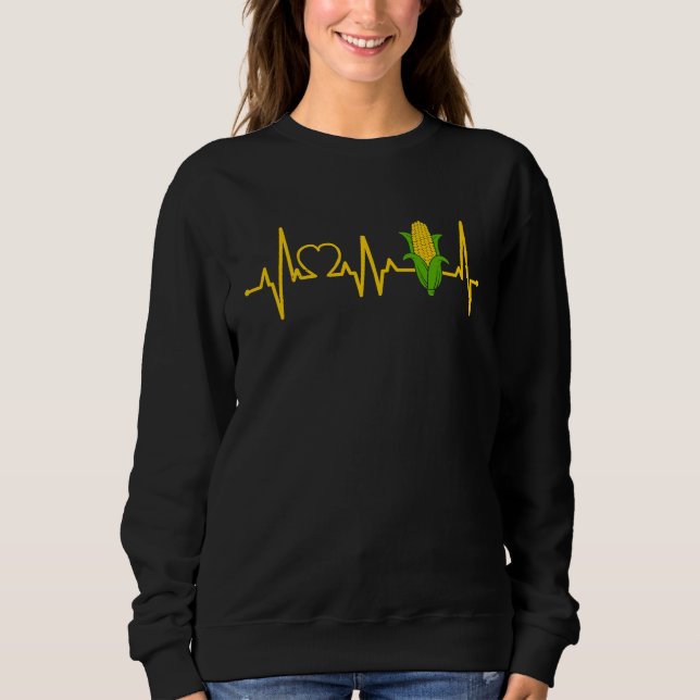 Sweatshirt Corn Heartbeat Famer Corns Farming (Devant)