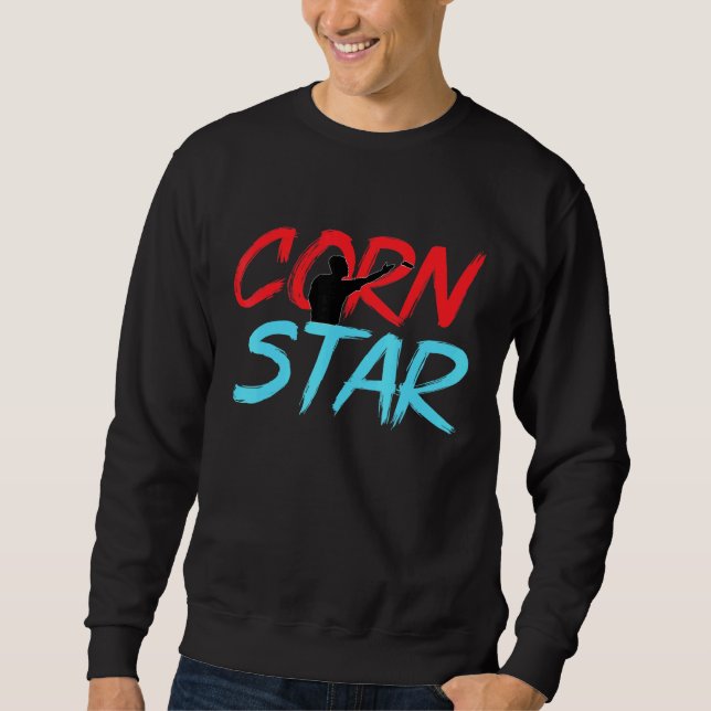 Sweatshirt Corn Star Cornhole Joueur Cornhole Champion Équipe (Devant)