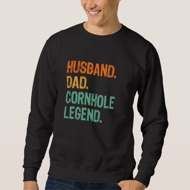 Sweatshirt Cornhole Papa Funny Légende (Devant)