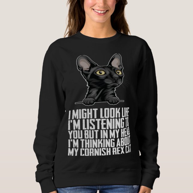 Sweatshirt Cornish Rexs  Cornish Rex cat  Cornish Rex mom (Devant)