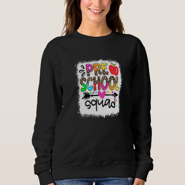 Sweatshirt Corps préscolaire blanchi Boho Vie de l'enseignant (Devant)