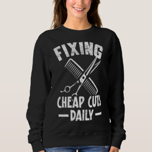 Sweatshirt Correction de coupes pas chères Barbershop quotidi