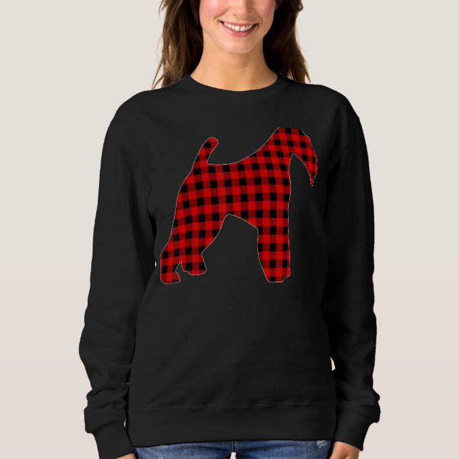 Sweatshirt Correspondance Buffalo Plaid Wire Fox Terrier Chie (Devant)
