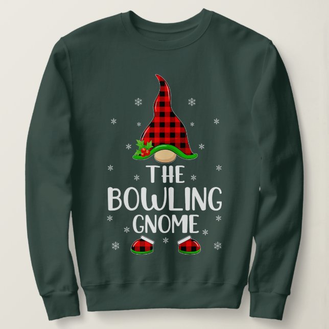 Sweatshirt Correspondance Buffle de famille Plaid Bowling Gno (Design devant)