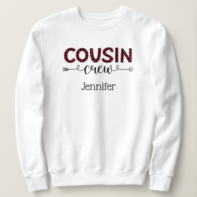 Sweatshirt Correspondance personnalisée de la famille d'équip (Design devant)