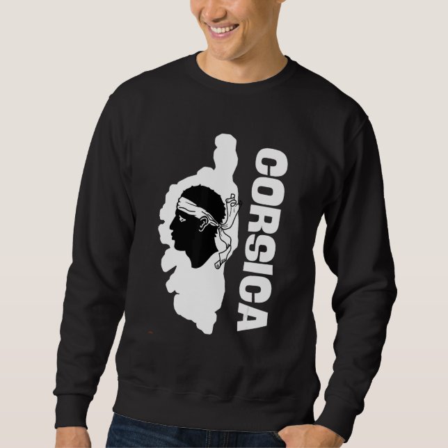 Sweatshirt Corse 2b Tête De Maure Corse France (Devant)
