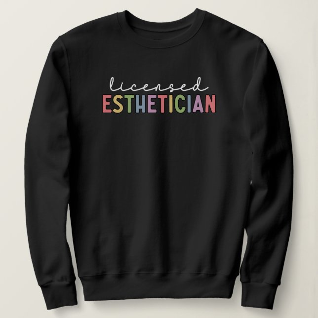 Sweatshirt Cosmetologue esthétique agréé (Design devant)