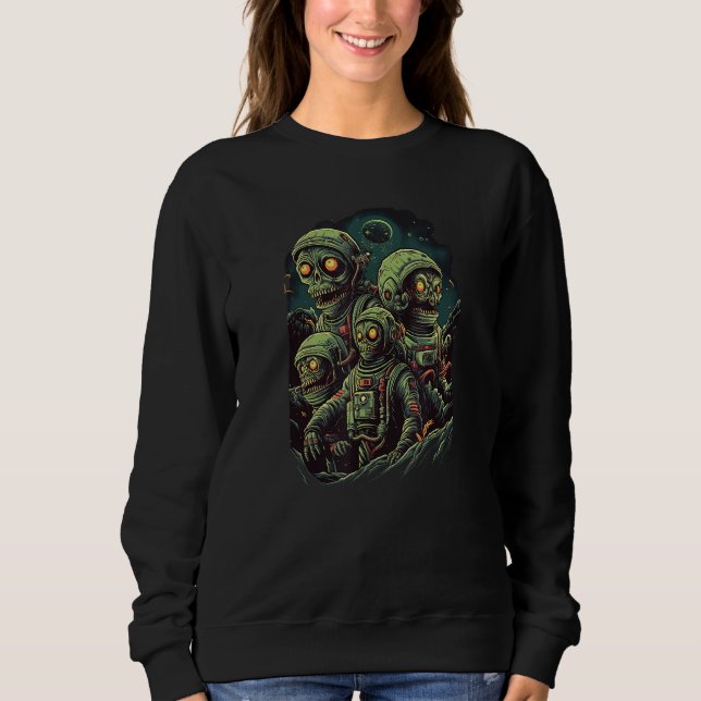 Sweatshirt Cosmic Carnage Astronaut Space Zombies Unleashed G (Devant)