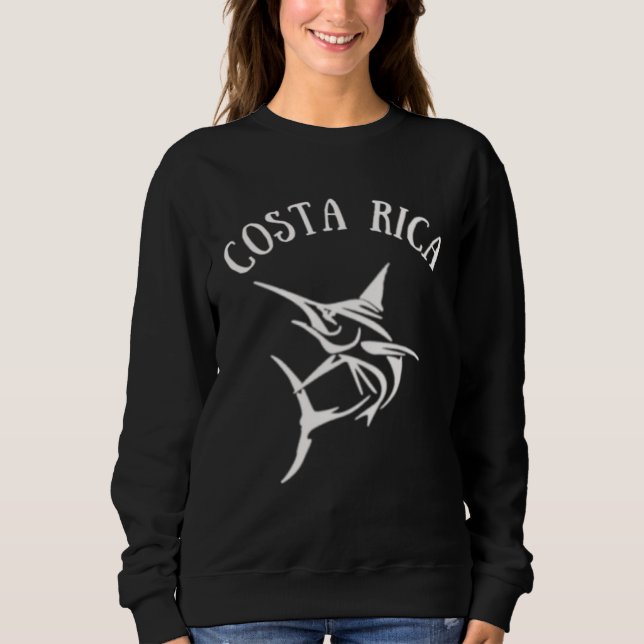 Sweatshirt Costa Rica Deep Sea Fishing Jumping Marlin (Devant)