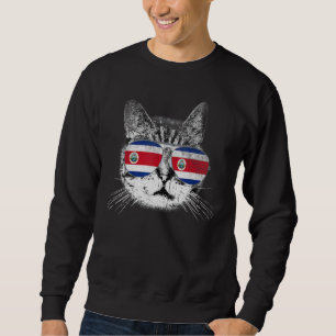 Sweatshirt Costa Rica Rican Drapeau Pays Racines Cat Pride