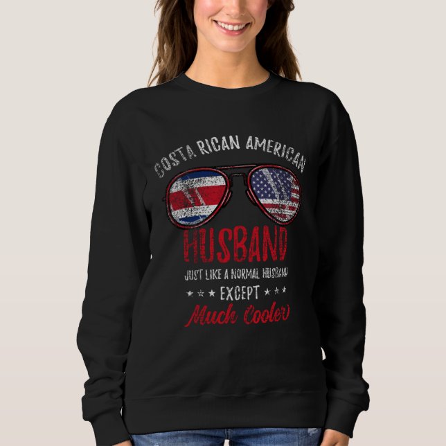 Sweatshirt Costa Rican American Husband Vintage (Devant)