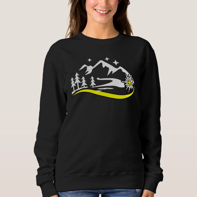 Sweatshirt Costume Alpen Edelweiß Edelweiss pour dirndl et le (Devant)