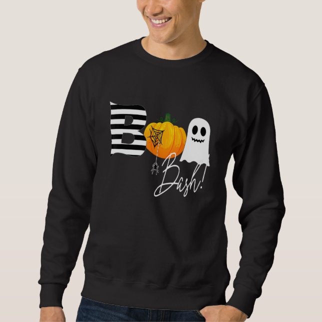Sweatshirt Costume Citrouille Boo Halloween Ghos Araigners (Devant)
