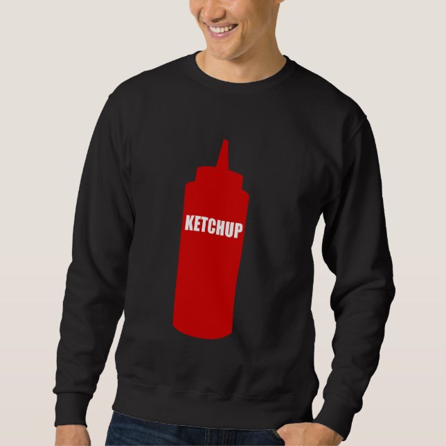Sweatshirt Costume de bouteille de tomate Ketchup Funny Facil (Devant)