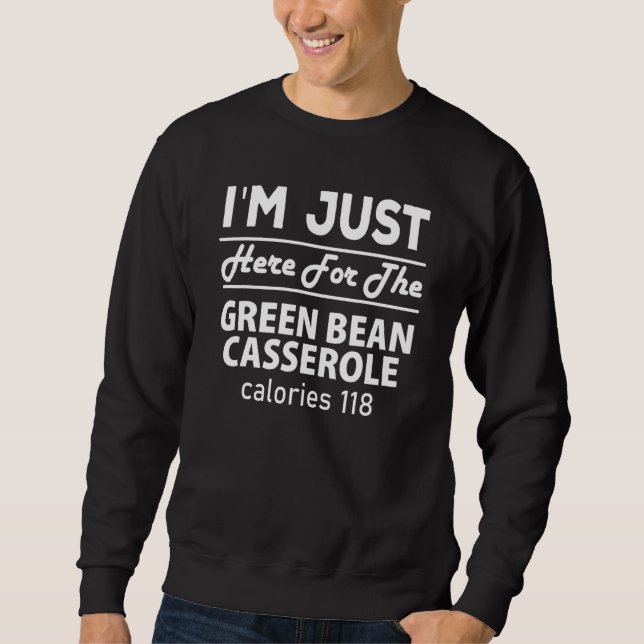 Sweatshirt Costume de casserole de haricot vert Nourriture de (Devant)