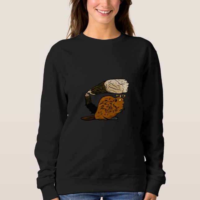 Sweatshirt Costume de castor amusant (Devant)