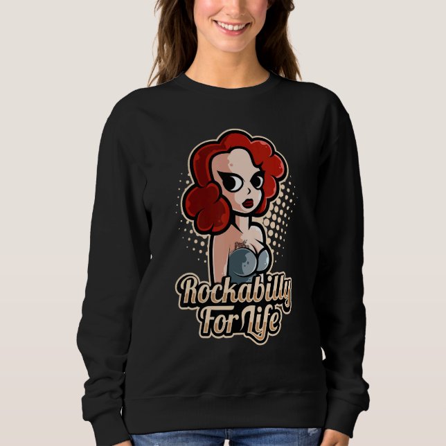 Sweatshirt Costume De Chalet De Choc Rockabilly Pour La Vie P (Devant)