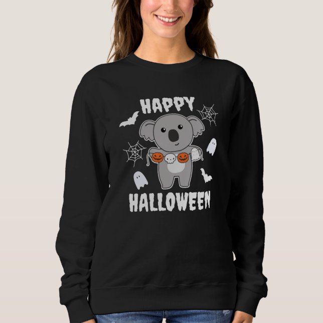 Sweatshirt Costume de chaume Citrouille d'Halloween Koala Hap (Devant)