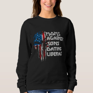 Sweatshirt Costume de crâne américain Maman contre la datatio