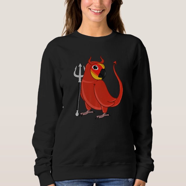 Sweatshirt Costume de Diable Effrayant Perroquet I Conure Sol (Devant)