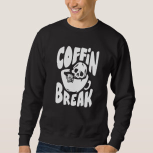 Sweatshirt Costume de Halloween paresseux Coffin Break Squele
