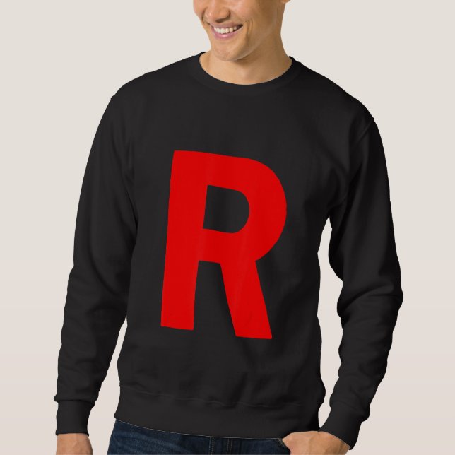 Sweatshirt Costume de Halloween Team Rocket Cosplay R Hommes  (Devant)