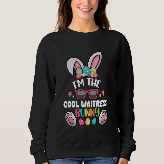 Sweatshirt Costume de lapin de Pâques cool serveuse Œufs colo (Devant)