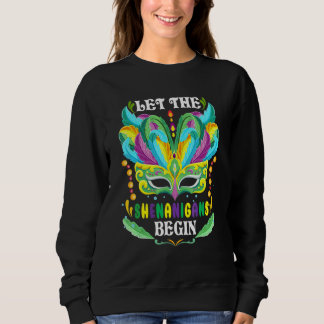 Sweatshirt Costume de masque de Mardi Gras, que les folies co