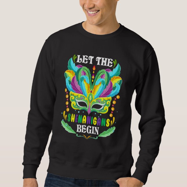 Sweatshirt Costume de masque de Mardi Gras que les frasques c (Devant)