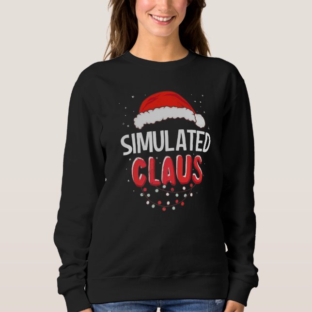 Sweatshirt Costume de Noël assorti de Père Noël simulé (Devant)