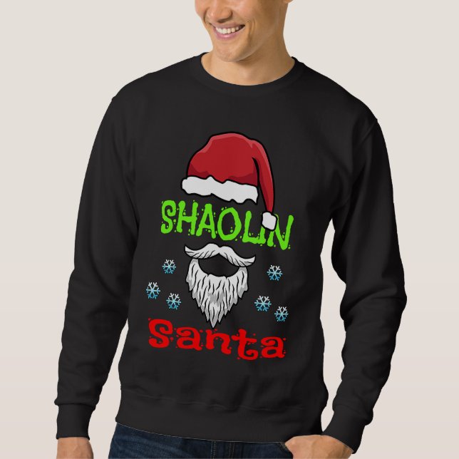 Sweatshirt Costume de Noël paresseux Shaolin Kung Fu  Shaolin (Devant)