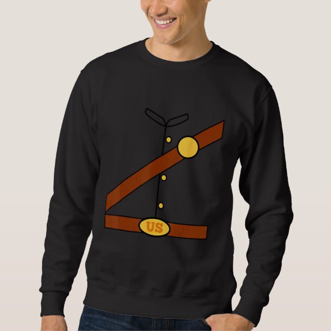 Sweatshirt Costume de soldat de l'Union Halloween Hommes de g (Devant)