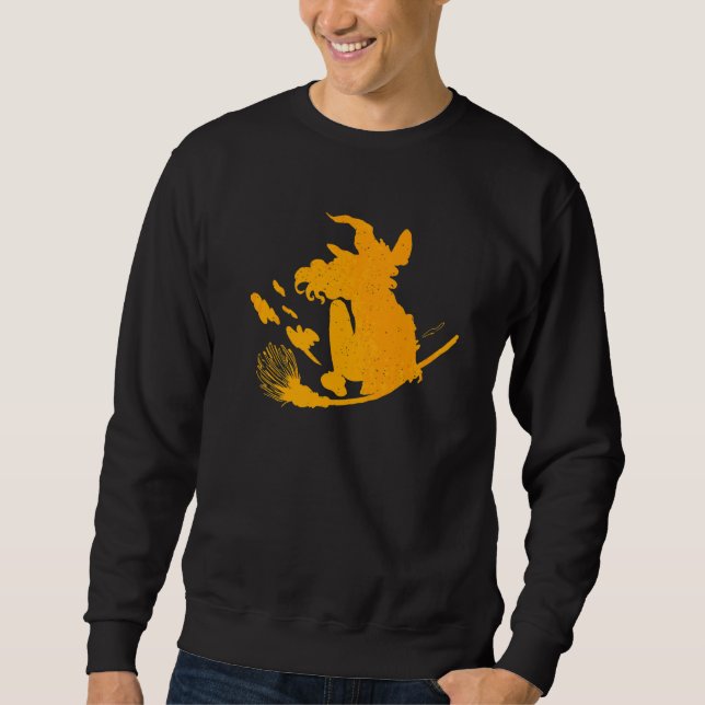 Sweatshirt Costume d'Halloween effrayant de mauvaise sorcière (Devant)