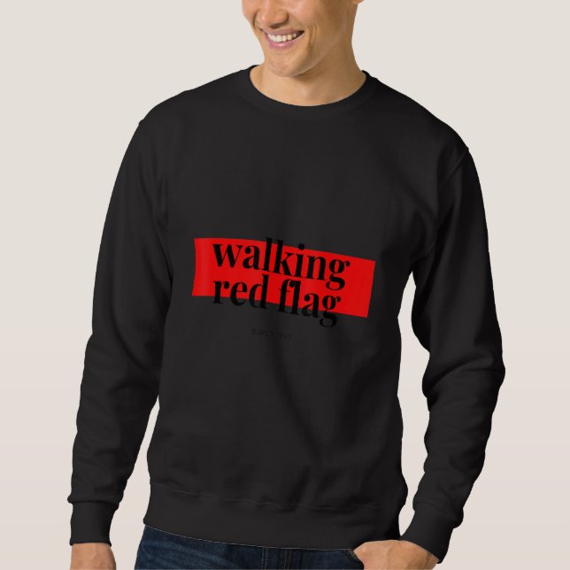Sweatshirt Costume Drapeau Rouge à Marcher Mode Unisexe (Devant)
