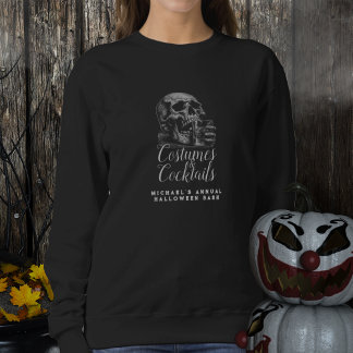 Sweatshirt Costume et Cocktails Crâne Gothique Halloween