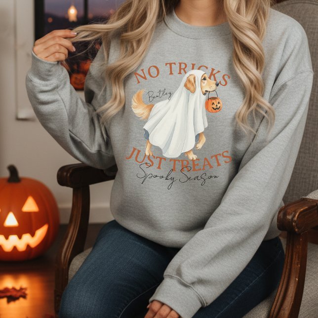 Sweatshirt Costume fantôme Chien Golden Retriever Saison Éffr (Elevate your fall apparel with this Ghost Costume Golden Retriever Spooky Season sweatshirt! )