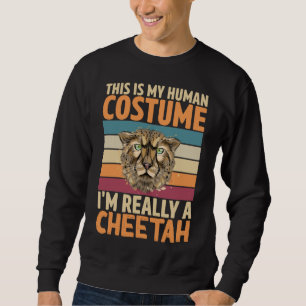 Sweatshirt Costume humain drôle Cheetah Lover