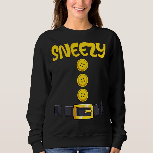Sweatshirt Costume nain d'Halloween éternué - Correspondance  (Devant)