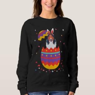 Sweatshirt Costume Oeufs de lapin Oreilles Jour de Pâques Gra