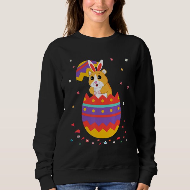 Sweatshirt Costume OEufs Lapin Oreilles Mignonne Jour de Pâqu (Devant)