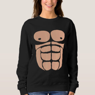 Sweatshirt Costume poitrine d'Halloween Gorilla Sixpack Singe