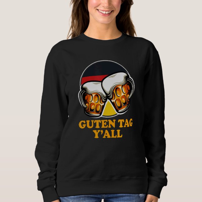 Sweatshirt Costume Pun Beer Mug Texas German Flag (Devant)
