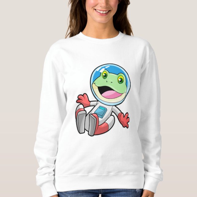 Sweatshirt Costume spatial de l'astronaute de grenouille (Devant)