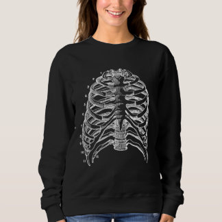 Sweatshirt Costume squelette graphique Halloween gothique hom