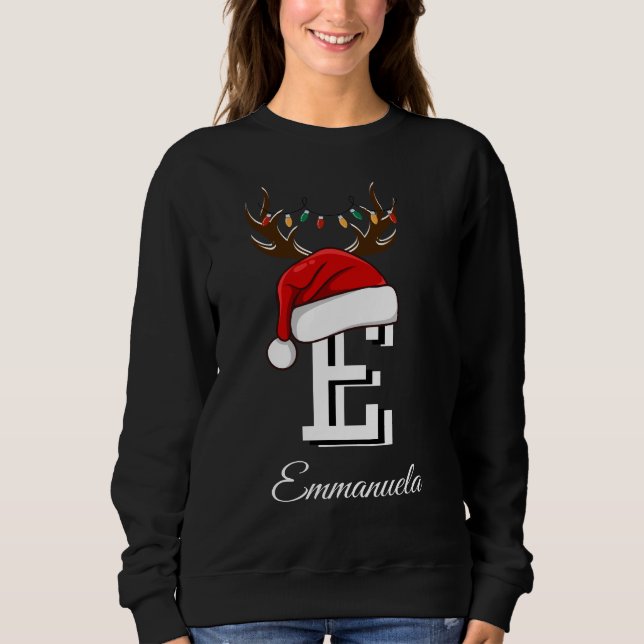 Sweatshirt Costumes de Noël Monogramme (Devant)