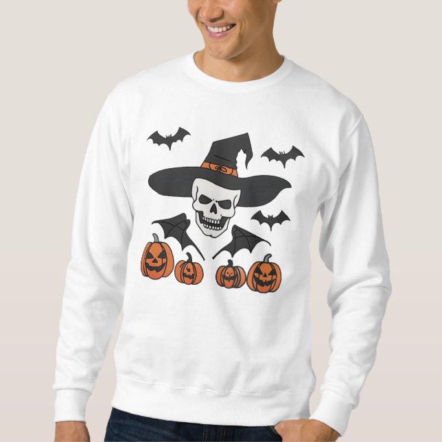 Sweatshirt Costumes d'Halloween, Chauve-Casquette Déplaisante (Devant)