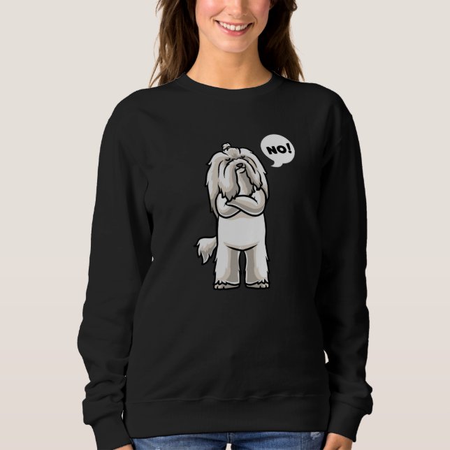 Sweatshirt Coton de Tulear Chien têtu drôle (Devant)