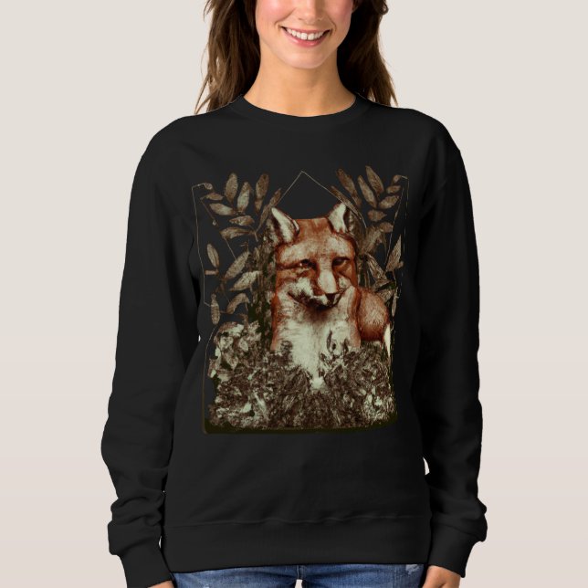 Sweatshirt Cottagecore Fox Vintage (Devant)